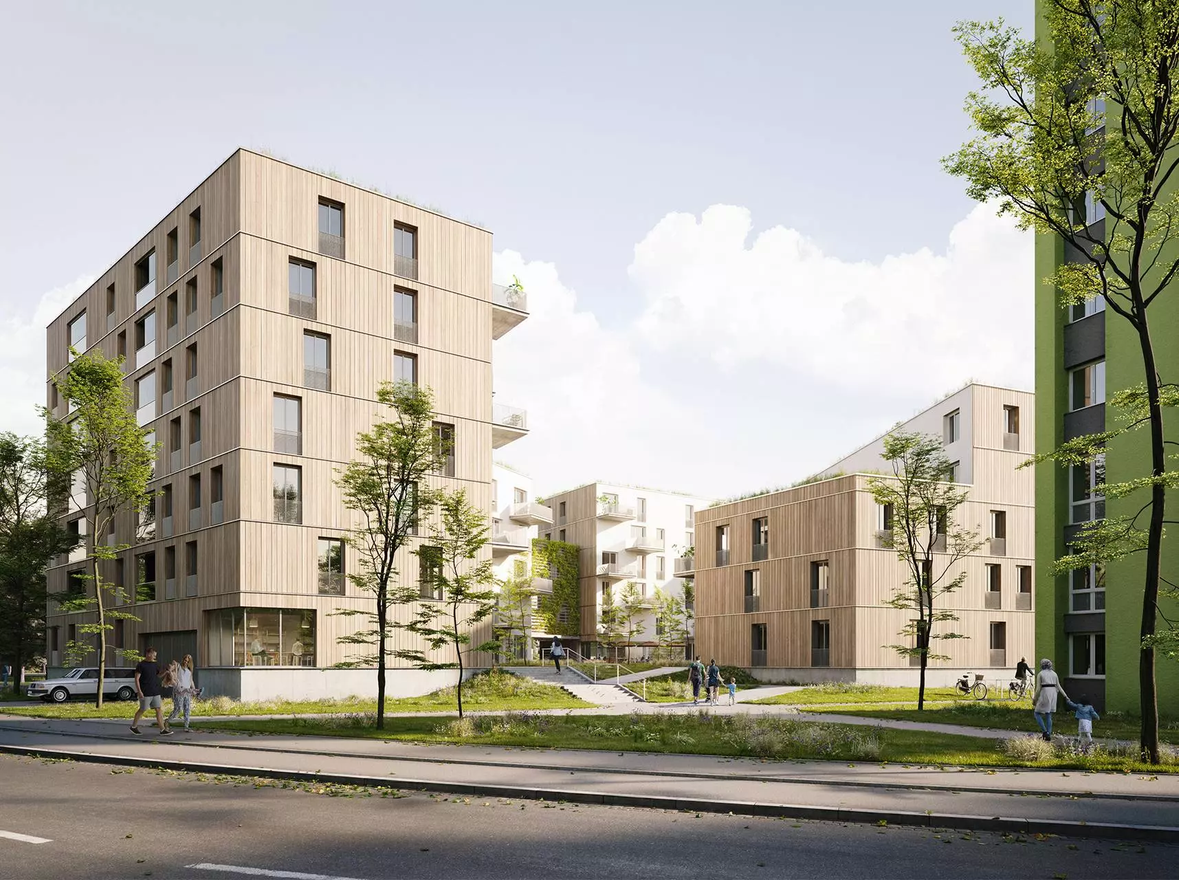 Visualisierung Wohnquartier Ingolstadt Leonard Mitchell