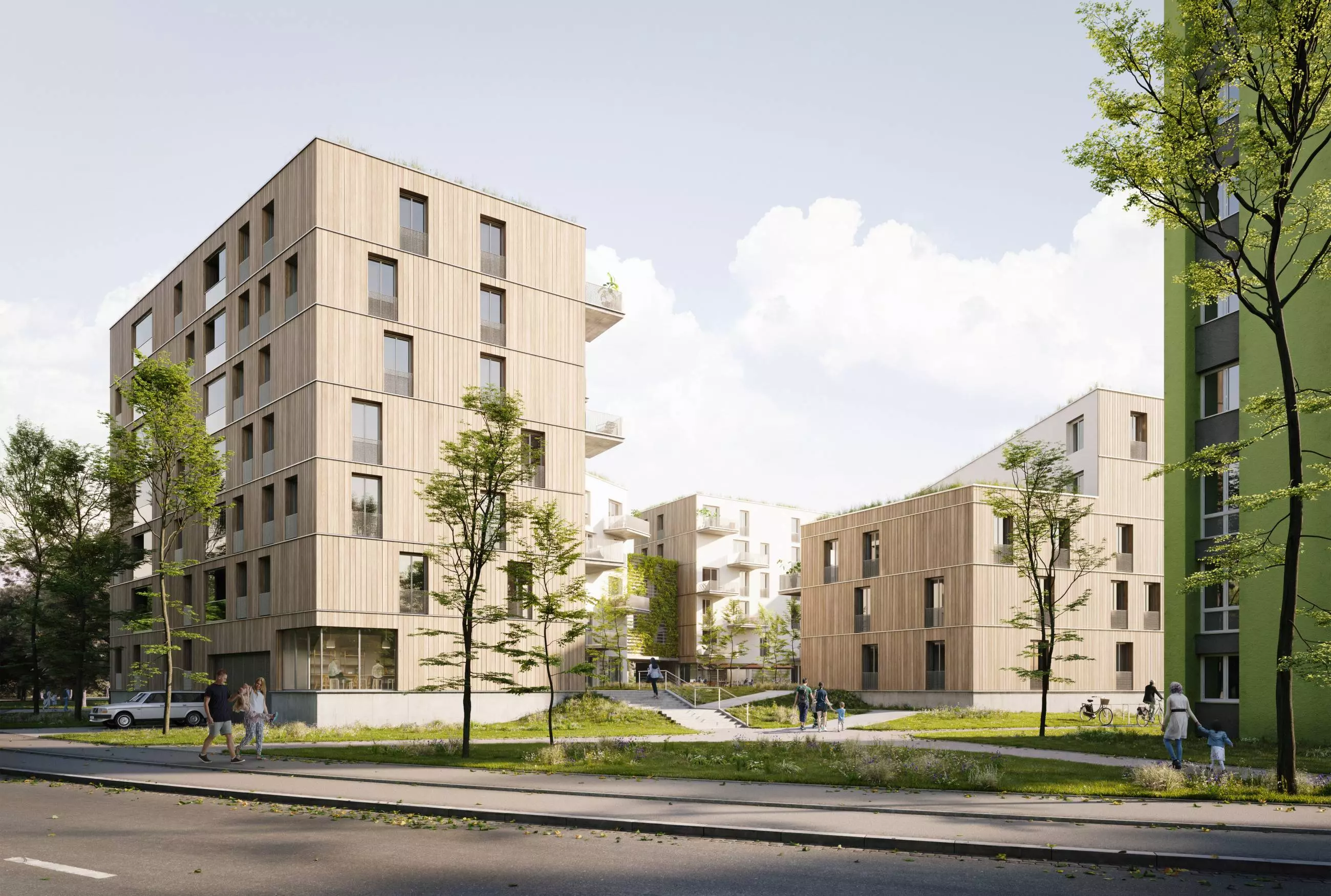 Visualisierung Wohnquartier Ingolstadt Leonard Mitchell